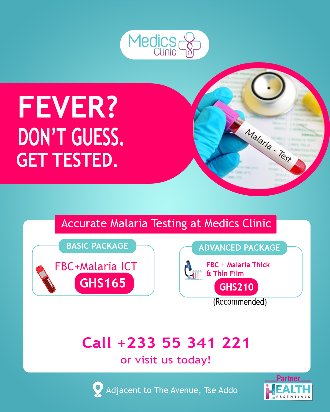 Medics Clinic — Malaria Testing
